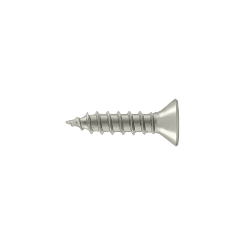 #9, 3/4" Length Flat Head Self Tapping Wood Screw Steel Satin Nickel