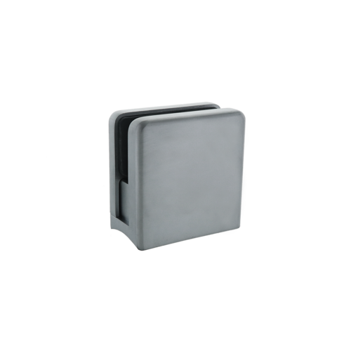 Satin Chrome Z-Series Large Square Clamp for 3/8" Glass