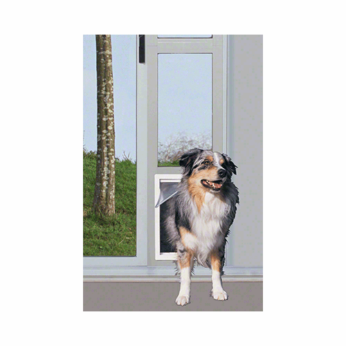 CRL M0DPATXLW White Finish Modular Pet Patio Door