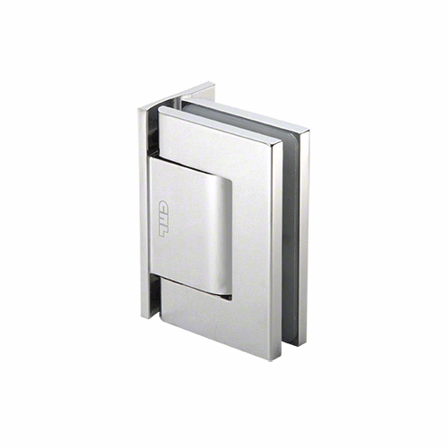 CRL H8011CH Brite Chrome Oil Dynamic Offset Back Plate Wall-to-Glass Hinge - Hold Open