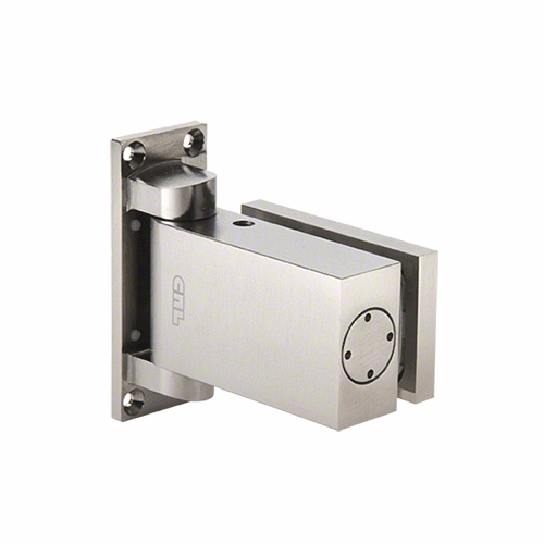 CRL H8060SN Brushed Satin Nickel Oil Dynamic 8060 Hydraulic 'All-Glass' Commercial Door Hinge - Hold Open