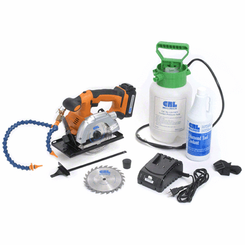 CRL LD176 Orange/Black 18V Lithium-Ion Cordless Diamond Glass Saw Kit