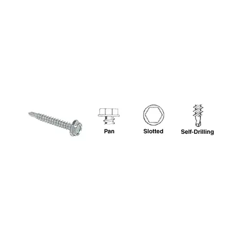 12 x 2" Hex Washer Head Self-Drilling Screws