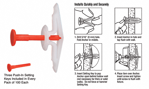Toggler T11009 Hollow Wall Anchors for 1 8 to 1 4 Buy Now