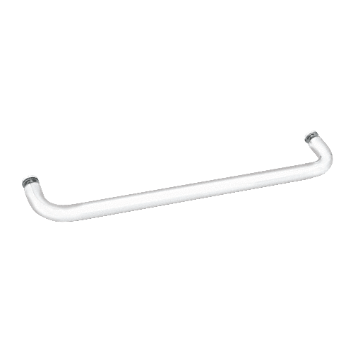 White 27" BM Series Single-Sided Towel Bar Without Metal Washers