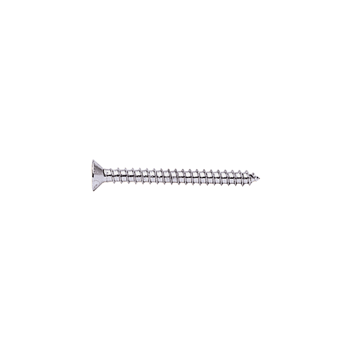 Polished Chrome #12 x 2" Flat Head Phillips Screws - pack of 10