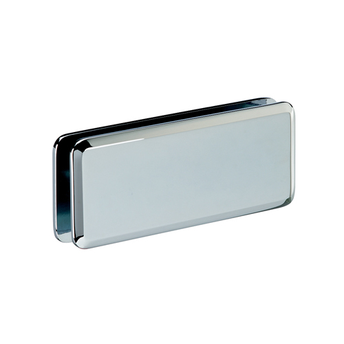 Beveled 180 Glass to Glass Clip Polished Nickel