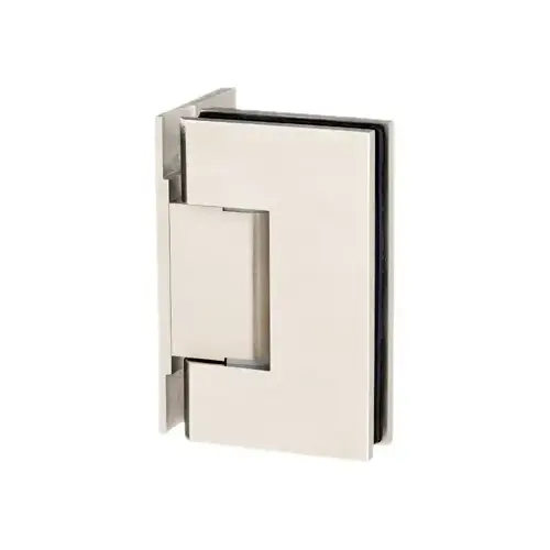 Wall Mount with Offset Back Plate Designer Series Hinge Polished Chrome w/ Brass Accents