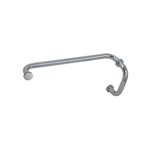 Brushed Nickel 6" Pull Handle and 12" Towel Bar BM Series Combination With Metal Washers