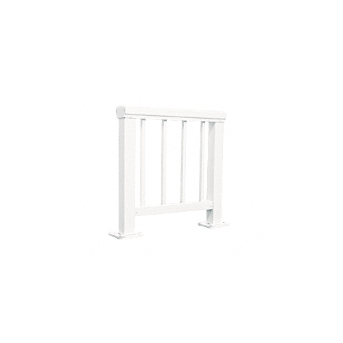 White Small Aluminum Railing Showroom Picket Display without Wood Base