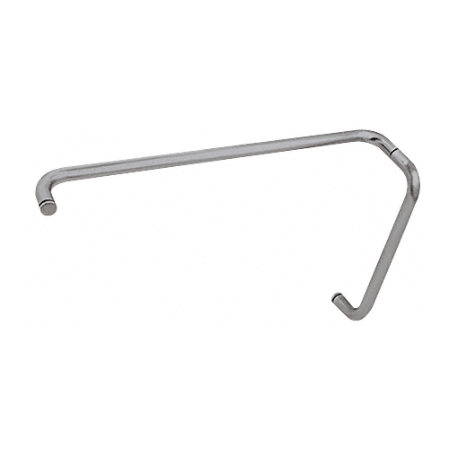 Brushed Nickel 12" Pull Handle and 24" Towel Bar BM Series Combination Without Metal Washers