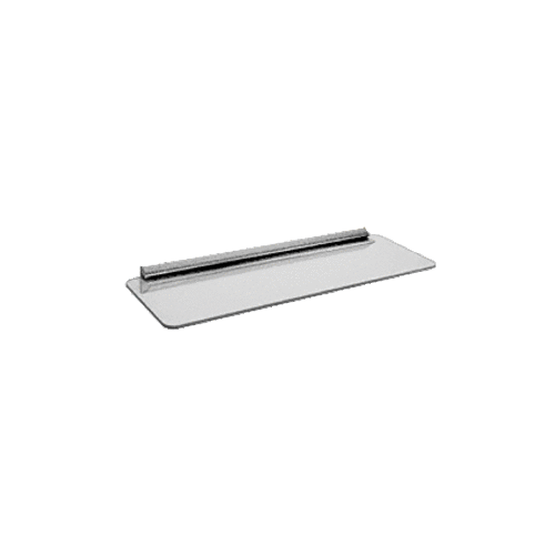 8" x 24" KV Clear Glass Shelf Kit with Chrome Bracket