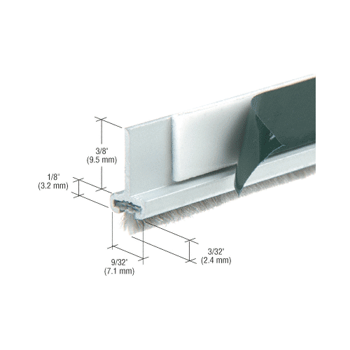 Satin Anodized Pile Weatherstrip for Double Door Rails