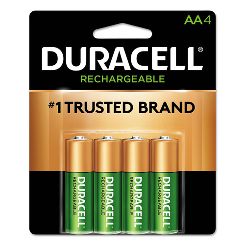 DURACELL DURNLAA4BCD Rechargeable Battery, 2000 mAh, AA Battery, Nickel-Metal Hydride - pack of 4