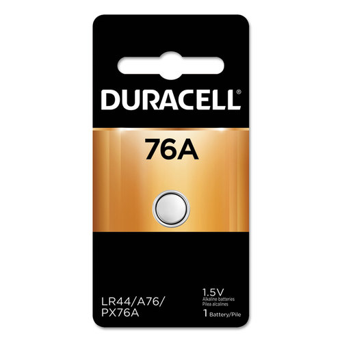 DURACELL DURPX76A675PK09 Battery, 1.5 V Battery, 190 mAh, A76 Battery, Alkaline, Lithium, Manganese Dioxide