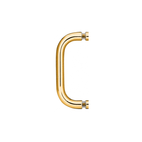 Gold Plated 6" Single-Sided Solid 3/4" Diameter Pull Handle Without Metal Washers