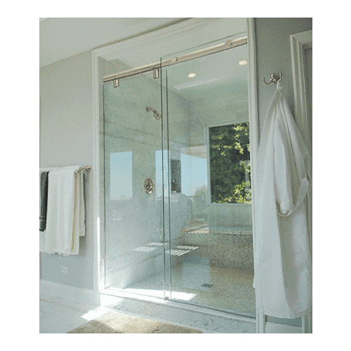 Brushed Nickel 84" Hydroslide 180 Degree Sliding Shower Door Kit