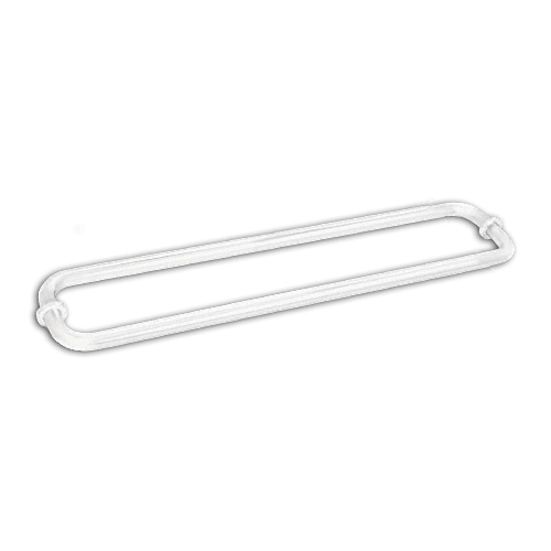 White 24" BM Series Back-to-Back Tubular Towel Bars With Metal Washers