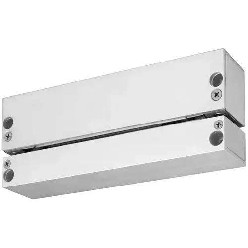 2000lbs Surface Top Jamb HiShear Single Door Concealed Electromagnetic Lock, Integrated Electronics, 650/350mA @ 12/24VDC, UL Listed, Grade 1, 628/US28 Satin Aluminum