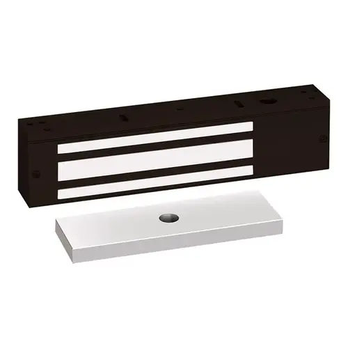 SDC 1581Y 650lbs EM Lock, Single Door Electromagnetic Lock, 12/24VDC, UL Listed, Grade 1, 335 Flat Black
