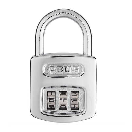 ABUS 160HB/50-50 C 1-31/32 in. Corrosion Resistant Combination Padlock, 4 Digit Resettable Code, 19/64 In. Diameter x 1-31/32 In. Shackle Clearance