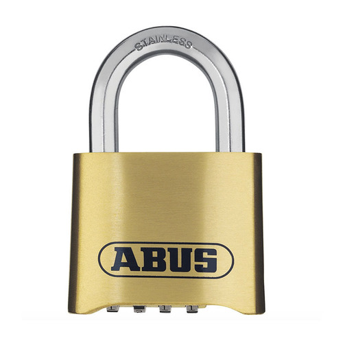 2-3/32 In. All Waether Combination Padlock, 5/16 In. Diameter x 1 In. Clearance Shackle