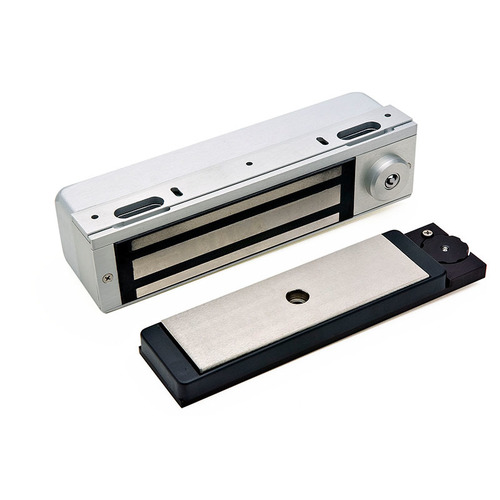 Single Electromagnetic Lock Delayed Egress Outswing, Door Status Monitor, Dynastat Force Sensor, Keyswitch Omitted
