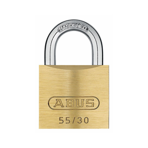 1-9/64 In. Solid Brass Padlock, 13/64 In. Diameter x 37/64 In. Clearance Shackle, KA2301