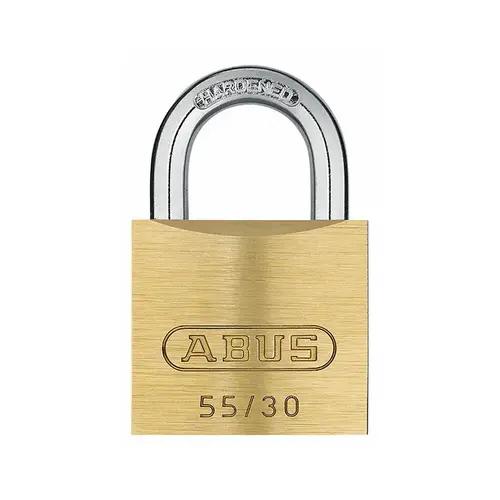 1-1/2 In. Solid Brass Padlock, 1/4 in. Diameter x 27/32 In. Clearance Shackle, KA 5407