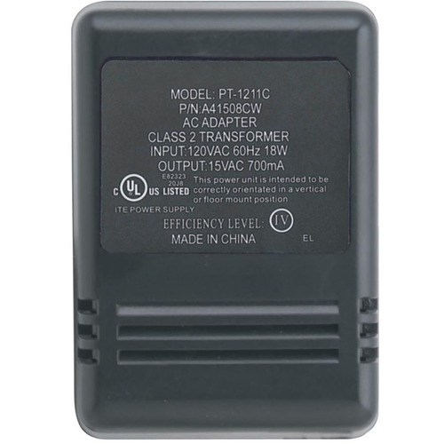 Aiphone PT-1211C 15V AC Plug-In Transformer, 110V Input, UL