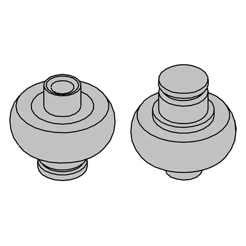 Track Roller Aluminum Finish