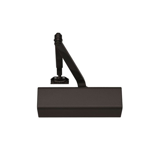 Adjustable Medium Duty Surface Mounted Door Closer with Sex Nuts and Cover Dark Bronze Finish