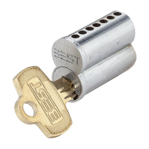 Standard 7 Pin J Keyway Uncombinated Core Bright Brass Finish