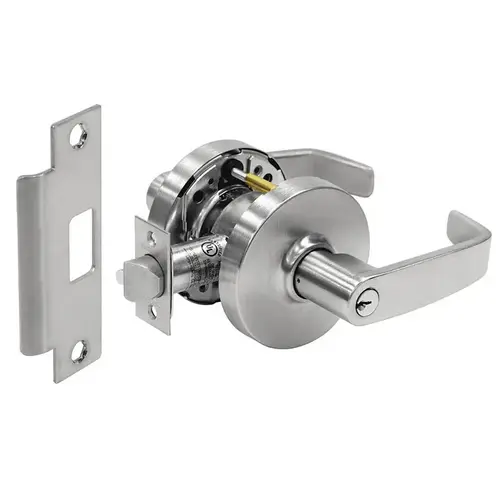 10 Line G44 Service Station Lever Lockset, Satin Chrome