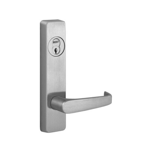 Left Hand Reverse Apex Narrow Style Key Retracting Latchbolt Trim with A Lever Satin Stainless Steel Finish