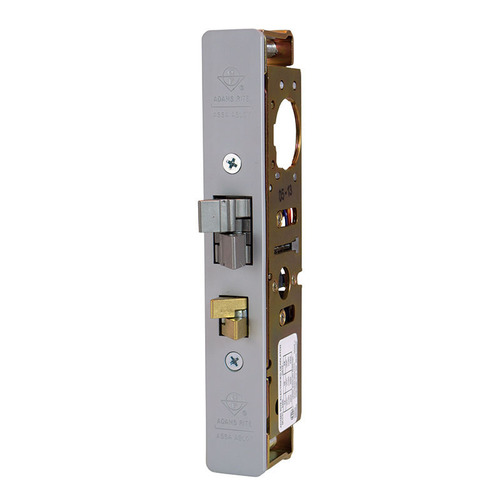 Steel Hawk Electrified Deadlatch 1-1/2" Surface Mount Flat Center Hung 4" Jamb Clear Anodized Aluminum Finish
