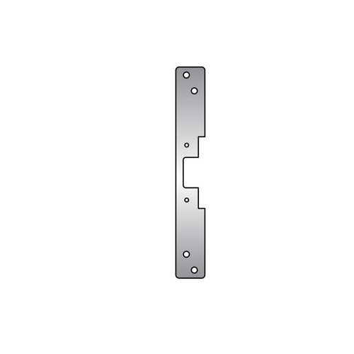 Faceplate for HES 5000 Series Electric Strikes with Four Point Mount for Wood Surfaces Satin Brass