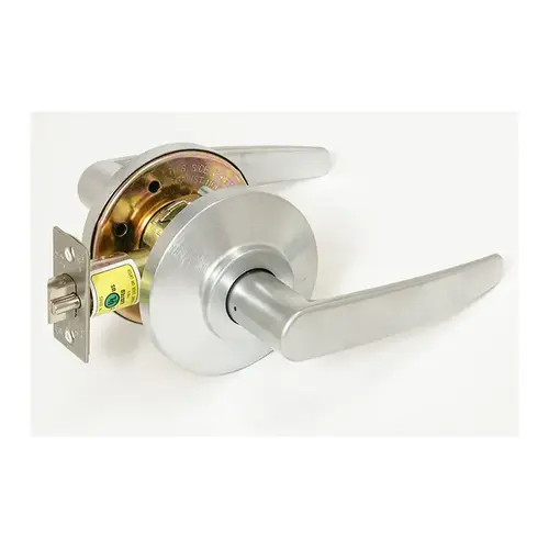 7K Series 2-3/4" Backset Privacy 16 Lever and D Rose ANSI Strike Satin Chrome Finish