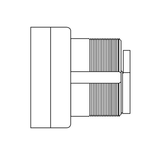 Small Format Interchangeable Core Mortise Cylinder with L Cam, Compression Ring, and 1/4" Blocking Ring Satin Bronze Finish