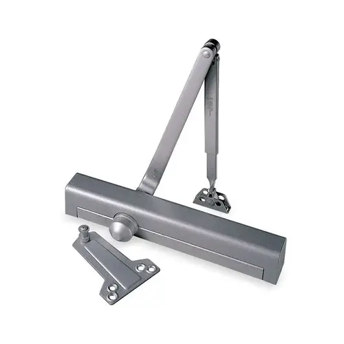 Parallel Rigid Arm Adjustable Surface Mount Door Closer with Slim Line Cover and Sex Nuts Dark Bronze Finish