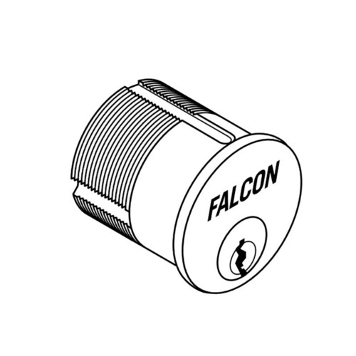 Falcon 986 G 626 1-1/4" 6 Pin Mortise Cylinder Straight Cam G Keyway Satin Chrome Finish