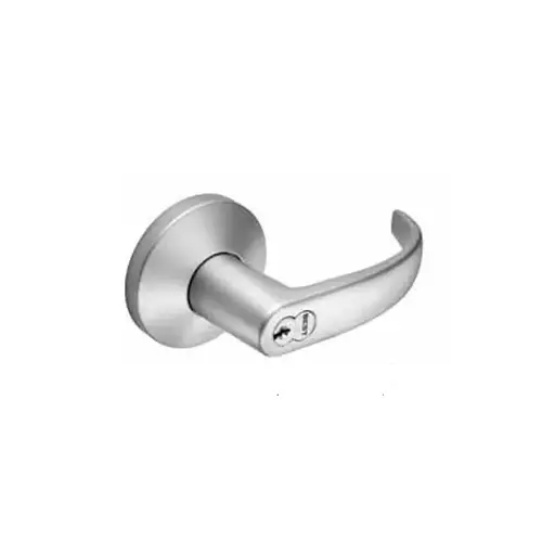 9K Series 2-3/4" Backset Passage 14 Lever and K Rose with ANSI Strike Satin Chrome Finish