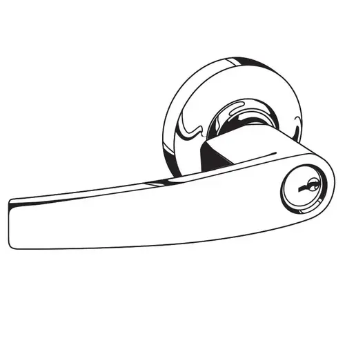 AL Series Storeroom Large Format Less Core Jupiter Lock with 11096 Latch 10025 Strike Satin Nickel Finish