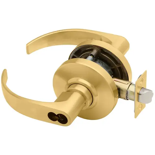 AL Series Office Large Format Less Core Neptune Lock with 11096 Latch 10025 Strike Satin Brass Finish