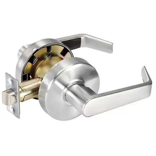 Grade 2 Passage/closet Latch Cylindrical Lock, Augusta Lever, Satin Chrome