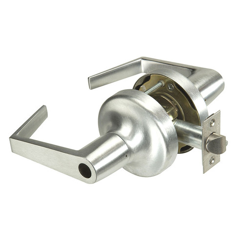 Commercial Storeroom Augusta Lever Grade 2 Cylindrical Lock Large Format IC Less Core Satin Chrome Finish