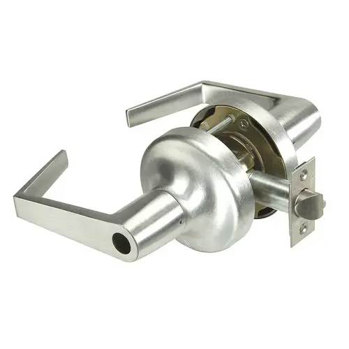 Commercial Storeroom Augusta Lever Grade 2 Cylindrical Lock Large Format IC Less Core Satin Chrome Finish