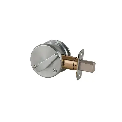 Grade 2 Cylinder by Blank Plate Deadbolt Less Full Size Interchangeable Core with 12287 Latch and 10094 Strike Satin Chrome Finish