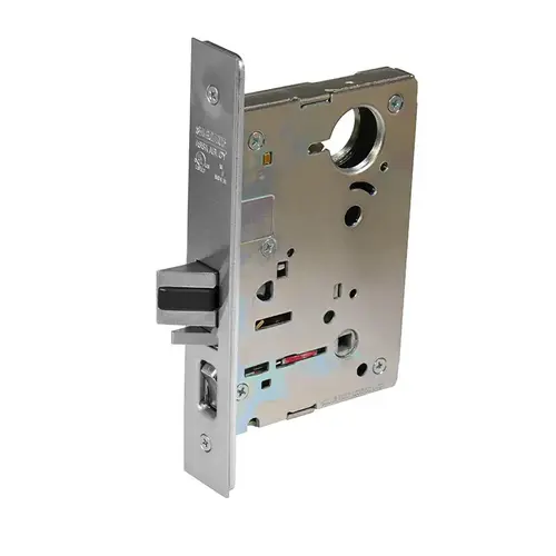 Storeroom Mortise Lock Body with Faceplate, Strike, and Mounting Screws Bright Chrome Finish