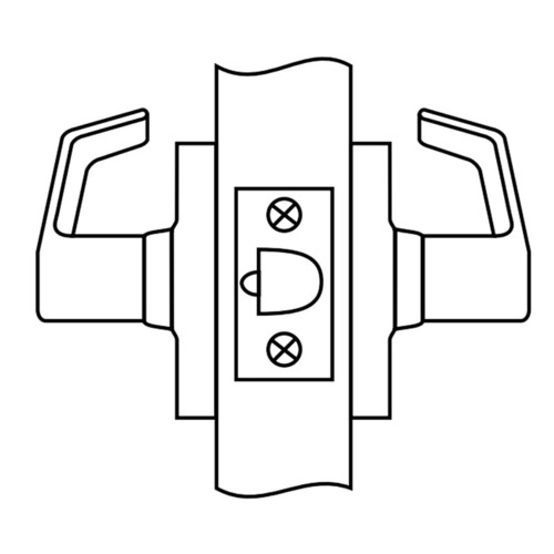 CL3310 Passage Lockset, Bright Polished Brass